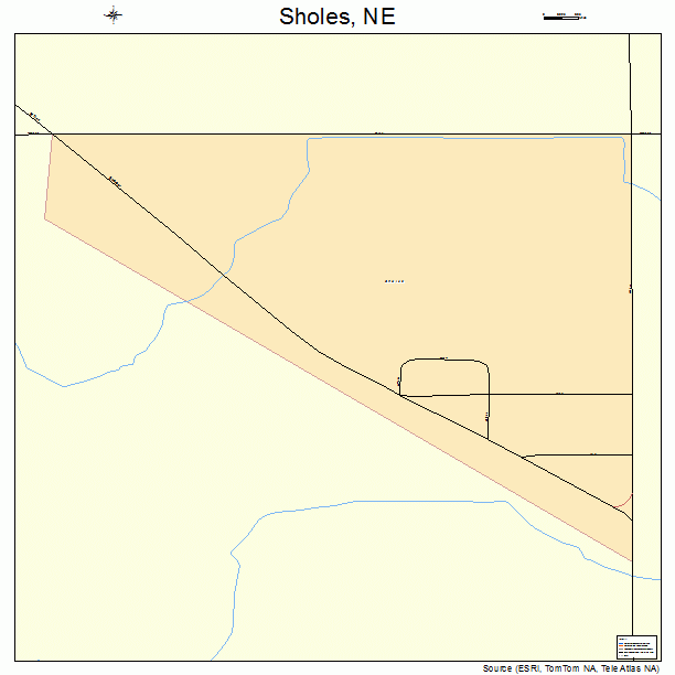 Sholes, NE street map