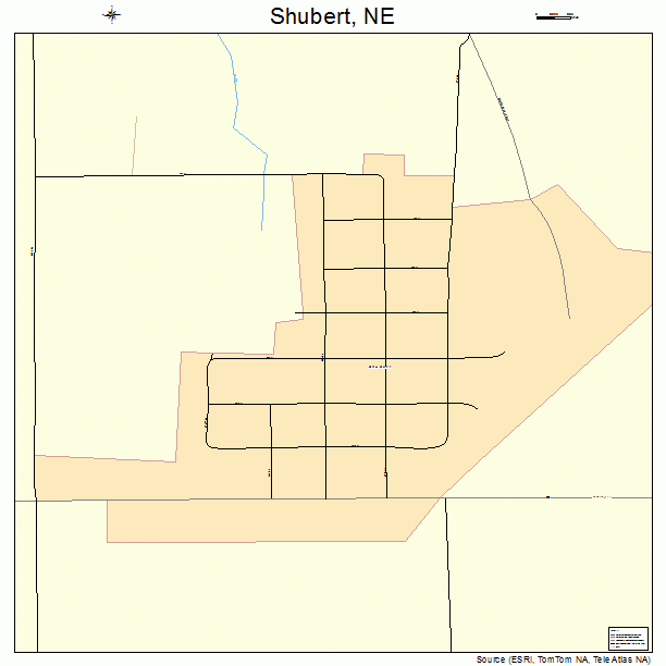 Shubert, NE street map