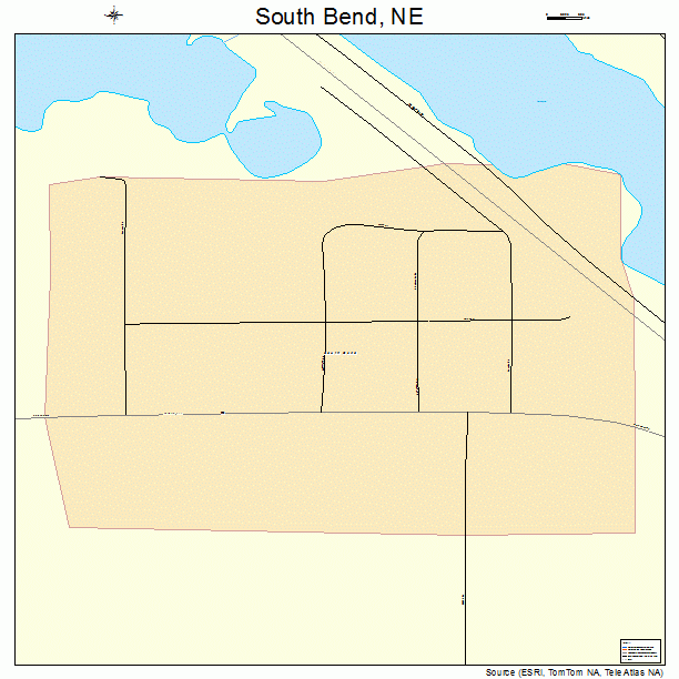 South Bend, NE street map
