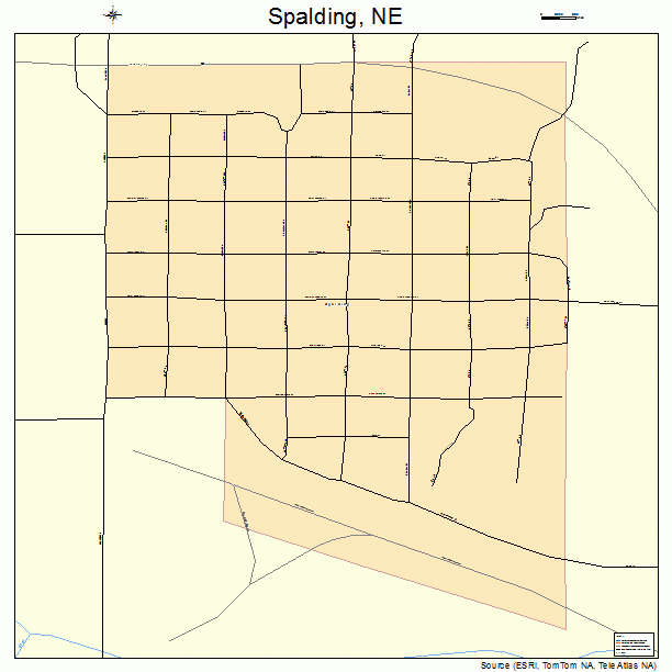 Spalding, NE street map