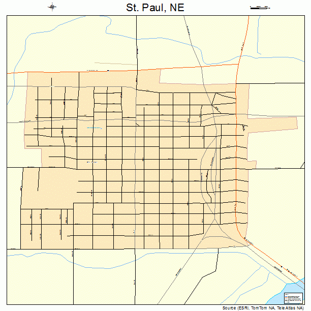 St. Paul, NE street map