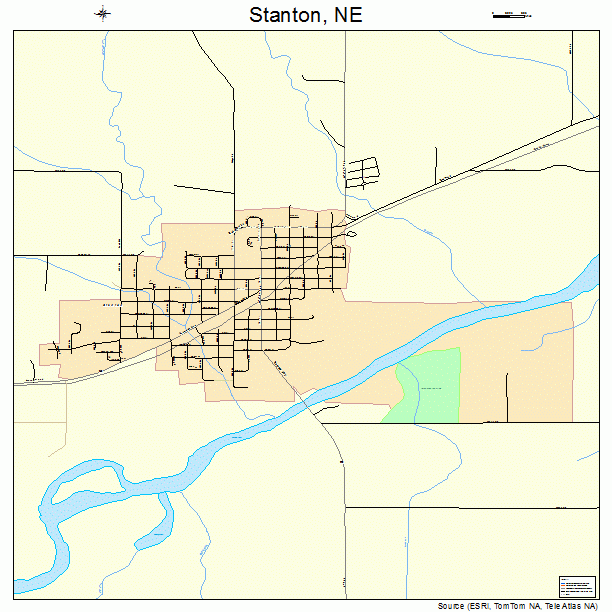 Stanton, NE street map