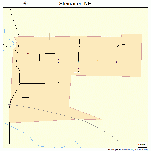 Steinauer, NE street map