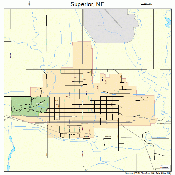 Superior, NE street map