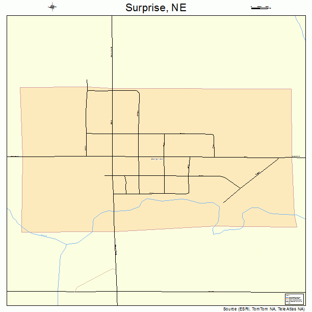 Surprise, NE street map