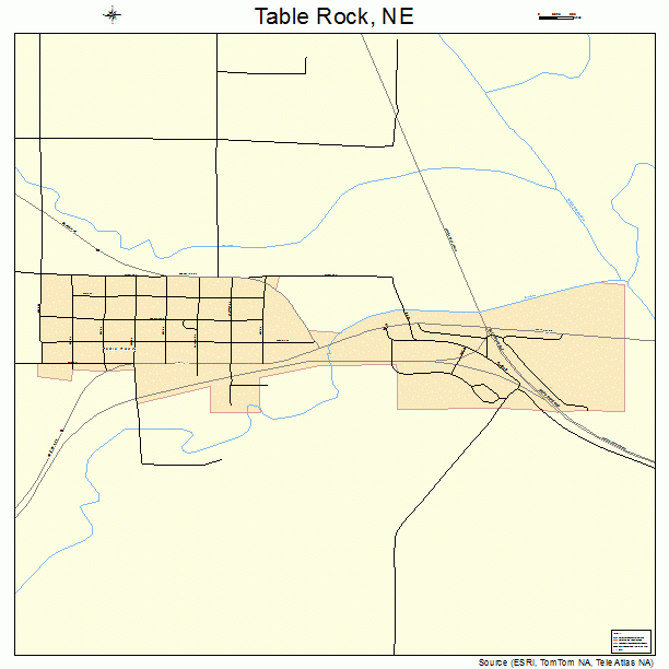 Table Rock, NE street map