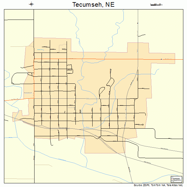Tecumseh, NE street map