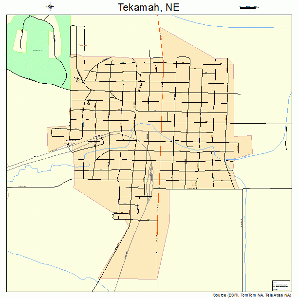 Tekamah, NE street map