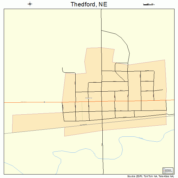 Thedford, NE street map