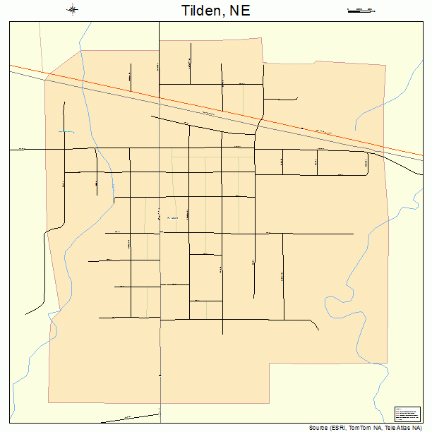 Tilden, NE street map
