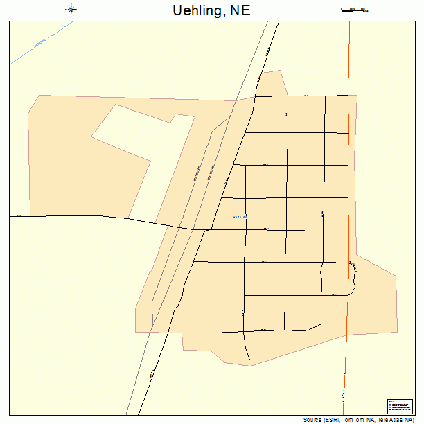 Uehling, NE street map