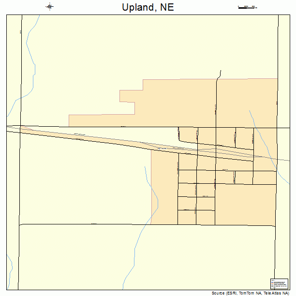 Upland, NE street map