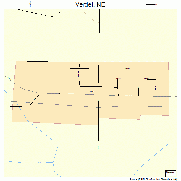 Verdel, NE street map