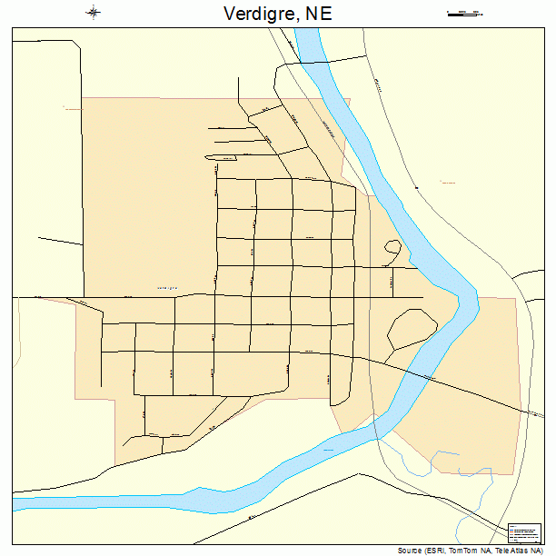 Verdigre, NE street map