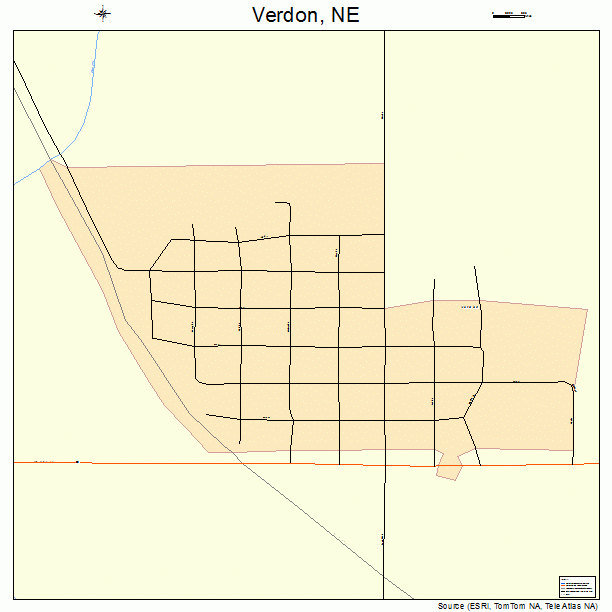 Verdon, NE street map