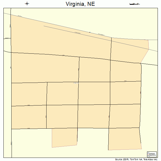 Virginia, NE street map