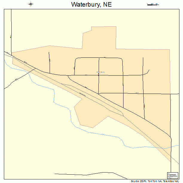 Waterbury, NE street map