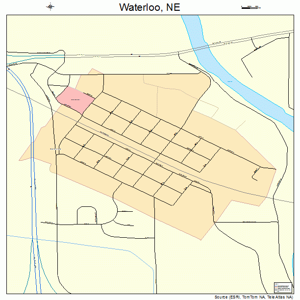 Waterloo, NE street map