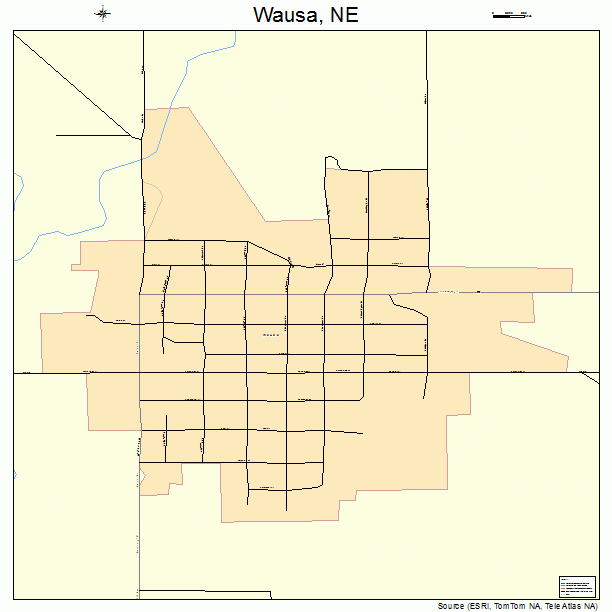 Wausa, NE street map