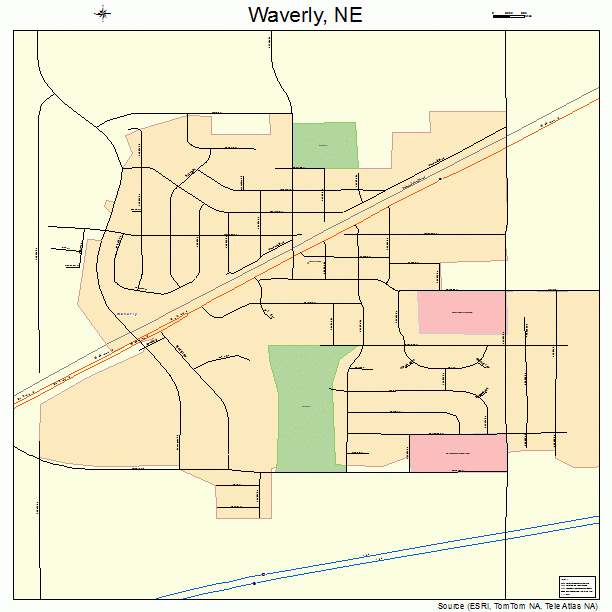 Waverly, NE street map