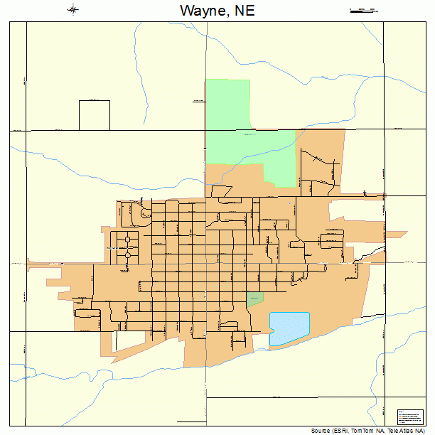 Wayne, NE street map