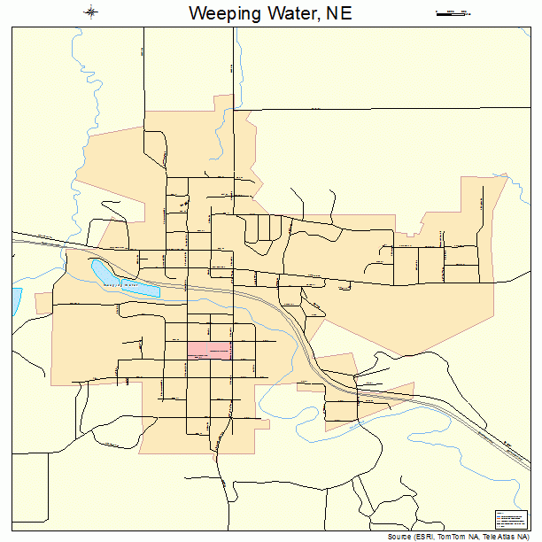 Weeping Water, NE street map