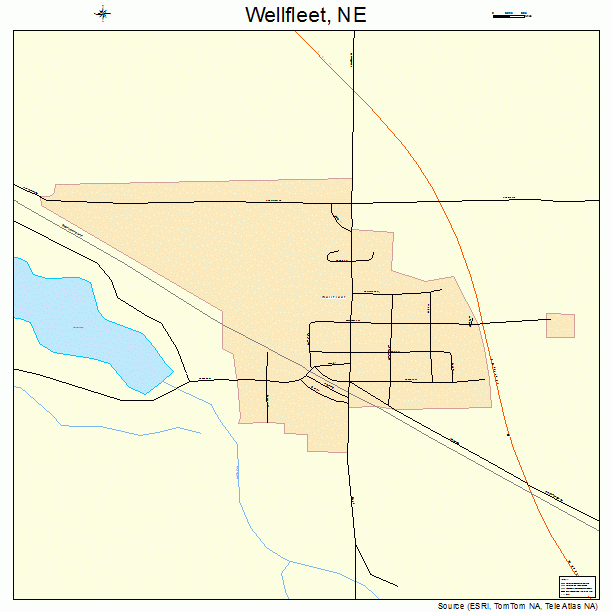 Wellfleet, NE street map