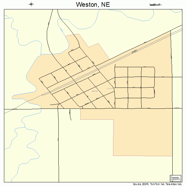 Weston, NE street map