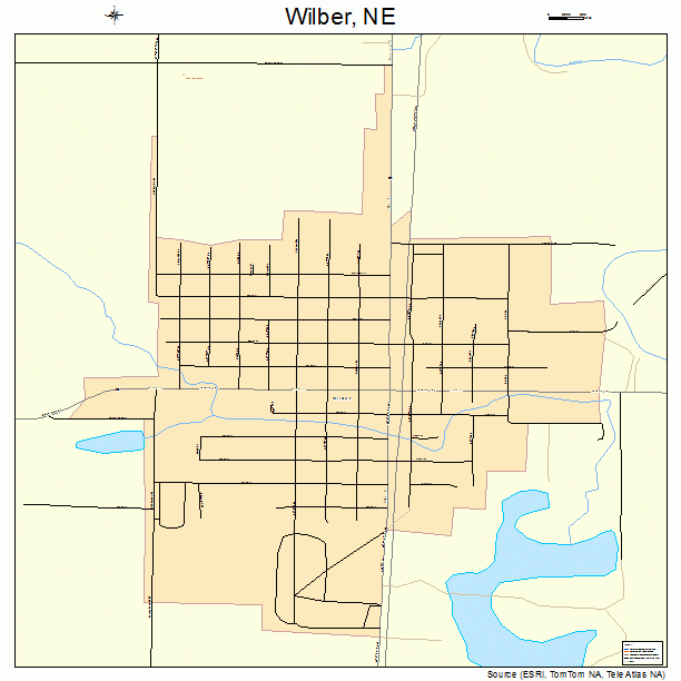 Wilber, NE street map