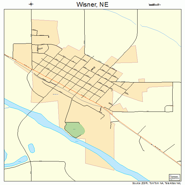 Wisner, NE street map