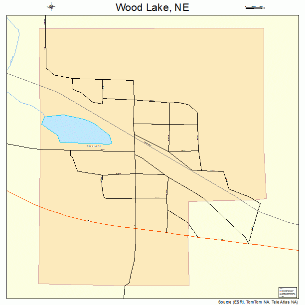 Wood Lake, NE street map