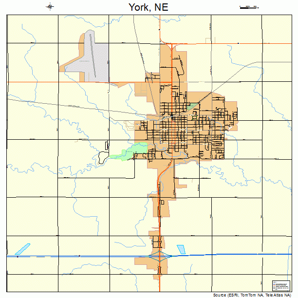 York, NE street map