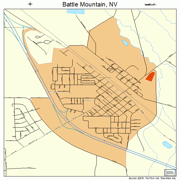 Battle Mountain, NV street map