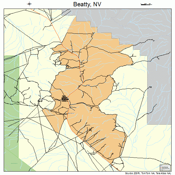 Beatty, NV street map