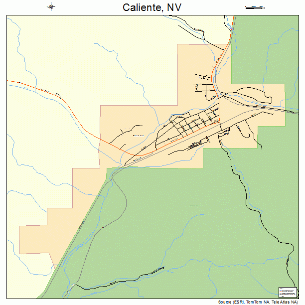 Caliente, NV street map