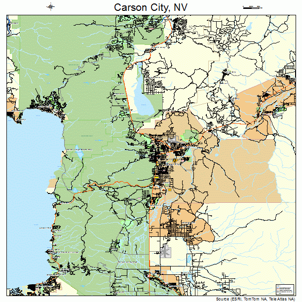 Carson City, NV street map