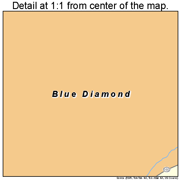 Blue Diamond, Nevada road map detail