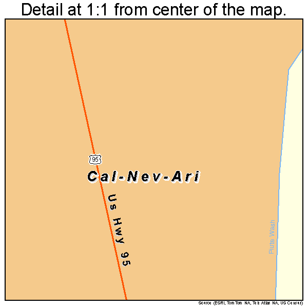 Cal-Nev-Ari, Nevada road map detail