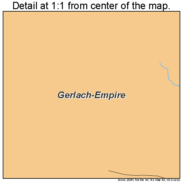 Gerlach-Empire, Nevada road map detail