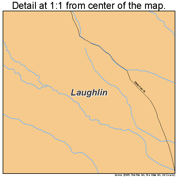 Laughlin, Nevada road map detail