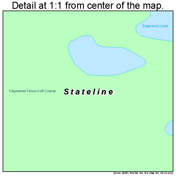 Stateline, Nevada road map detail