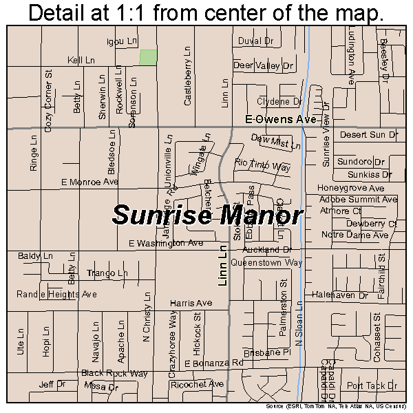 Sunrise Manor, Nevada road map detail