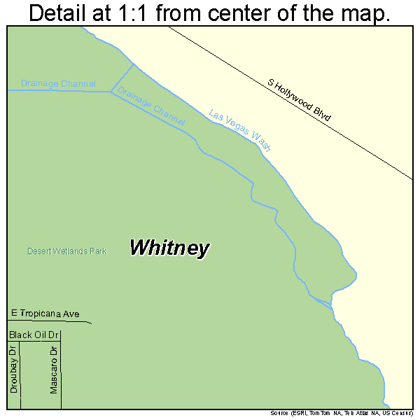 Whitney, Nevada road map detail