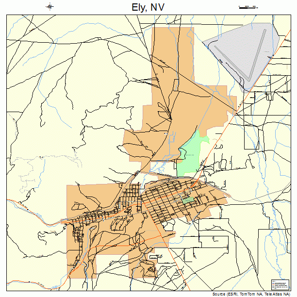 Ely, NV street map