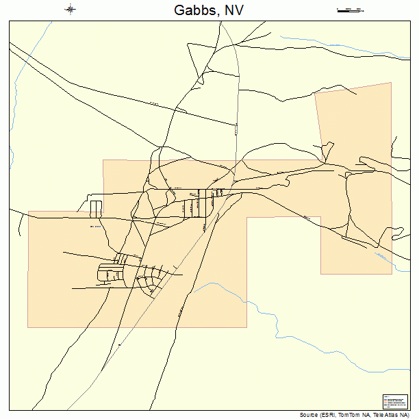 Gabbs, NV street map