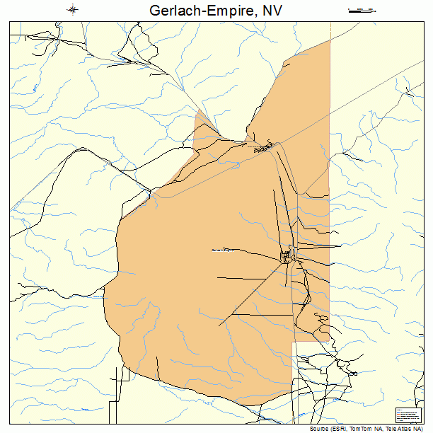 Gerlach-Empire, NV street map