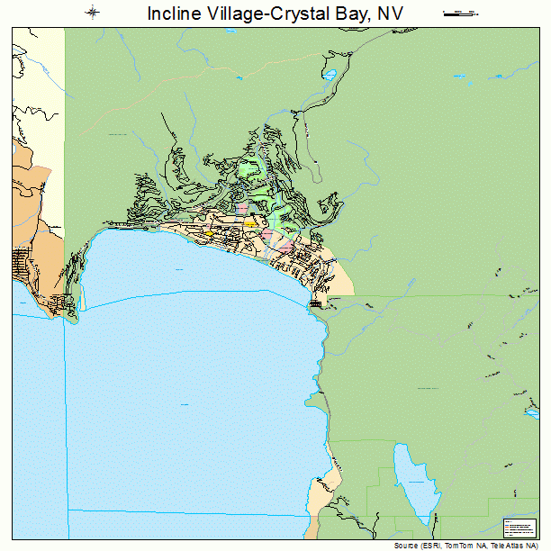 Incline Village-Crystal Bay, NV street map