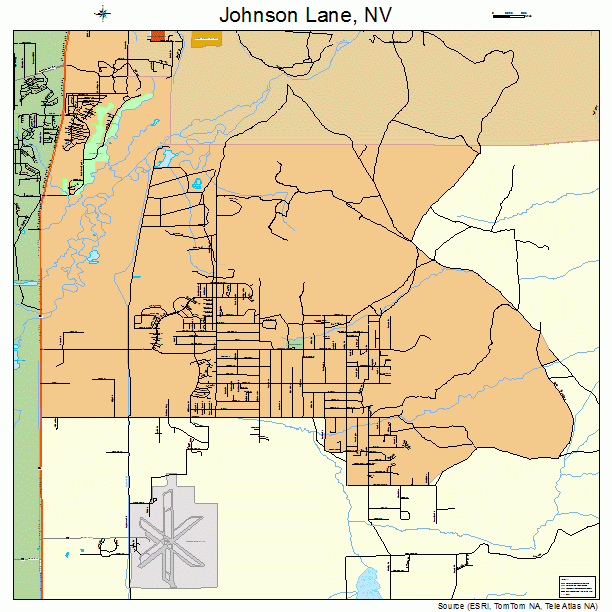 Johnson Lane, NV street map