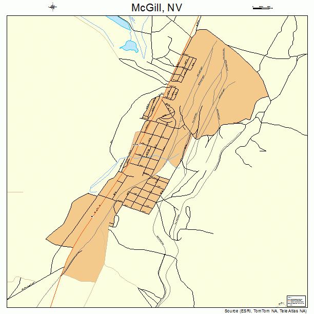 McGill, NV street map