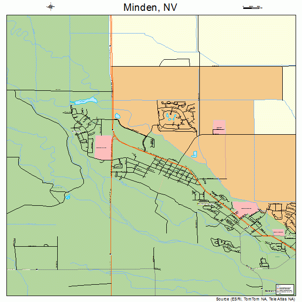 Minden, NV street map